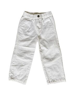 E-Land Kids Girls White Chino Pants Size 2T Pull On Cotton